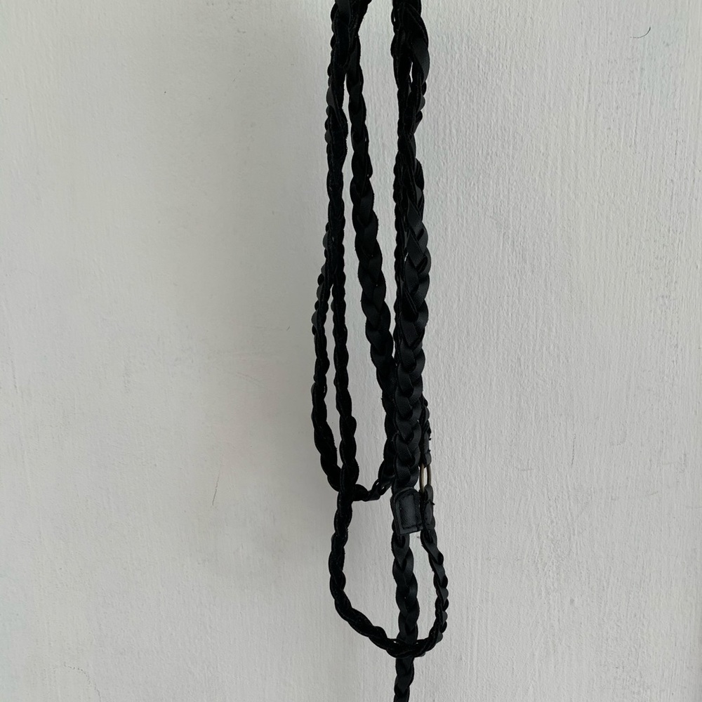 Black braided belt